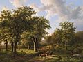 Barend Cornelis Koekkoek Waldlandschaft mit Hirten und Vieh 1857.jpg