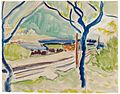 Ernst Ludwig Kirchner Landschaft mit See c1908.jpg