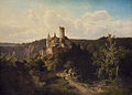 Hugo Ullik Landschaft mit der Burg Krivoklat 1876.jpg