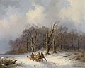 Remigius Adrianus van Haanen Winterlandschaft mit Pferdeschlitten.jpg