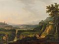 Weite italienische Landschaft mit Rastenden D c1800.jpg