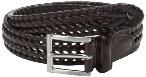 Fossil Myles Leather Braided Belt