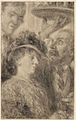 Adolph von Menzel Studienköpfe eines Paares mit Kellner 1903.jpg