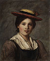 Franz von Defregger Tiroler Dirndl mit Strohhut.jpg