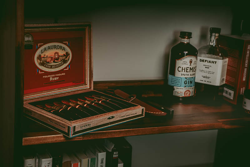 Apt 2b trinkets on bookcase