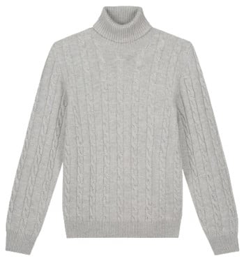 Aurélien Dolcevita Cable Knit Sweater