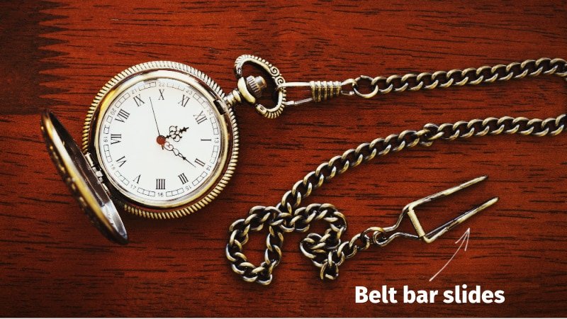 Belt bar slides pocket watch diagram