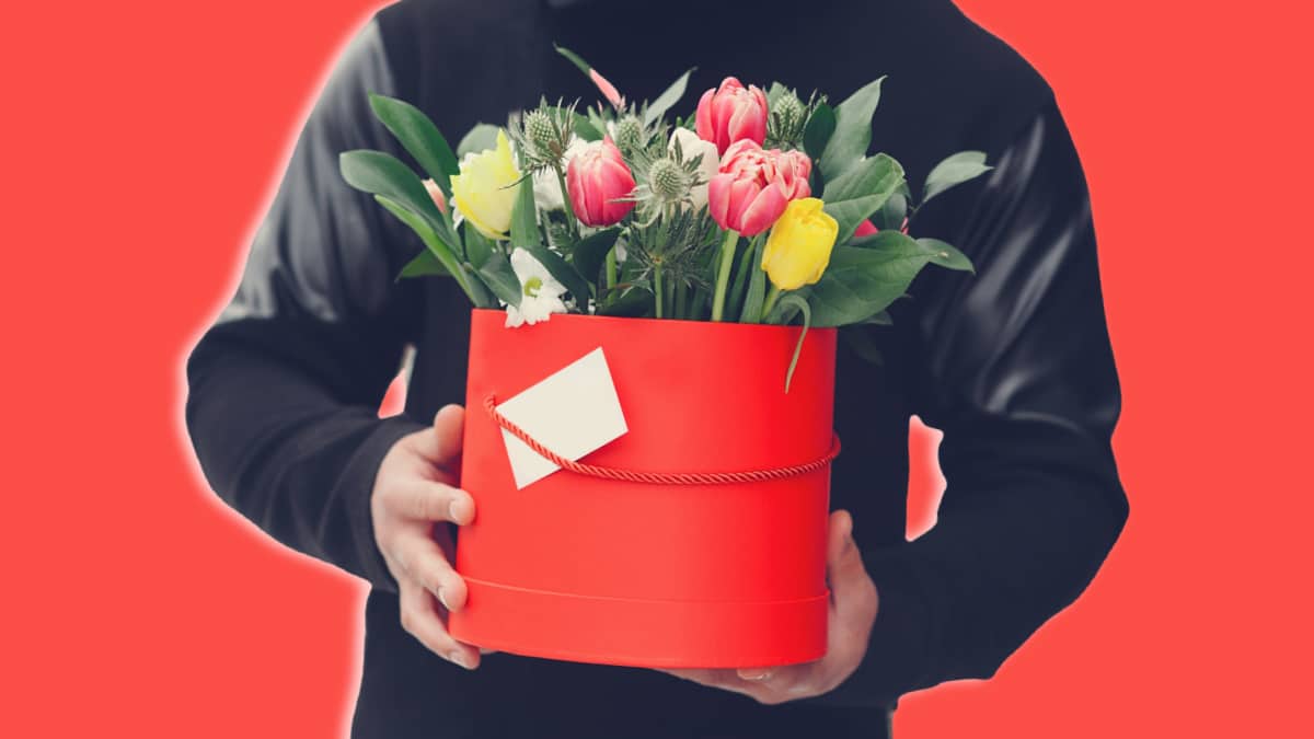 Best Mothers Day Gifts Man Holding Bouquet of Flowers