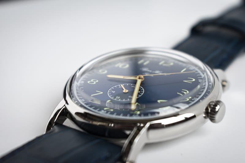 blue dial flytande dome plexi crystal