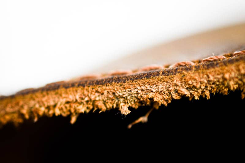 Clarks desert boot leather detail close up