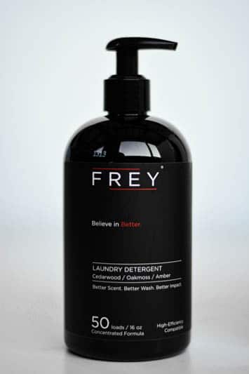 frey laundry detergent on white background