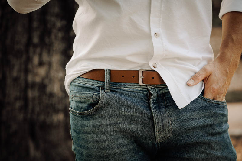 Hyde Belt Co casual belt brown