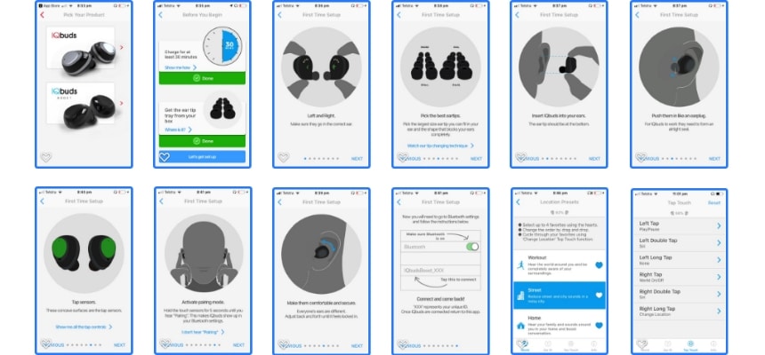 Nuheara IQbuds App Interface