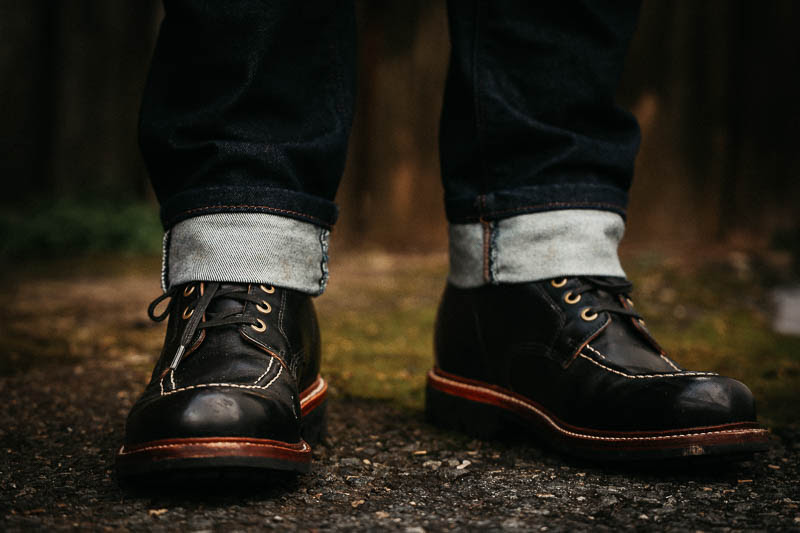 moc toe Grant Stone Brass boot black