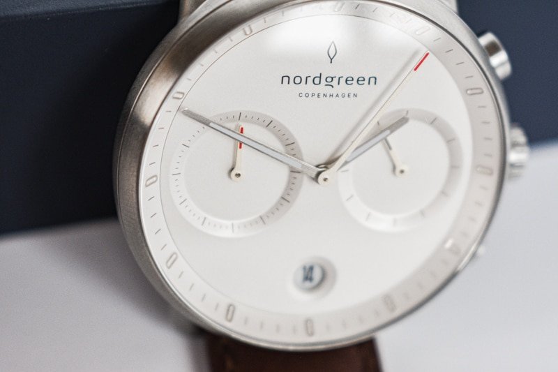 nordgreen pioneer subdial closeup