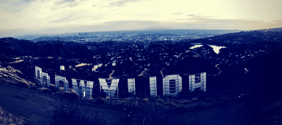 View from behind the Hollywood sign