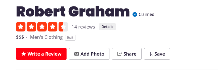 Robert Graham Yelp Review