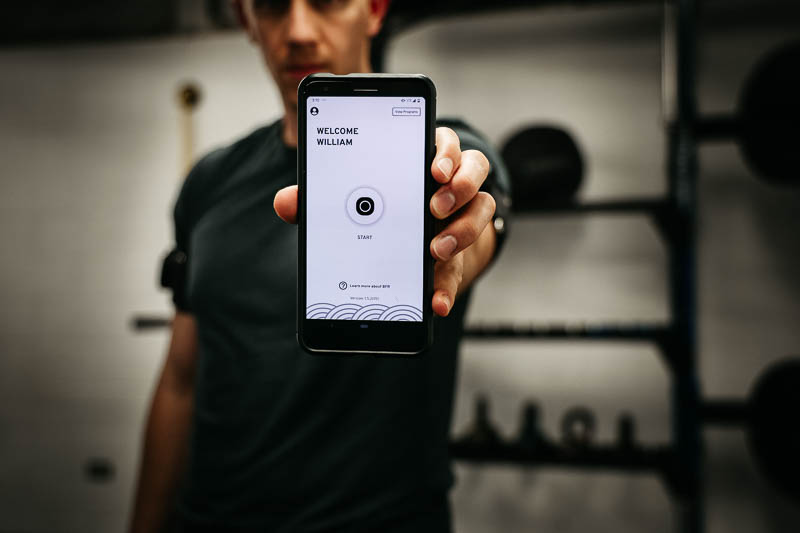 SAGA Fitness app on phone