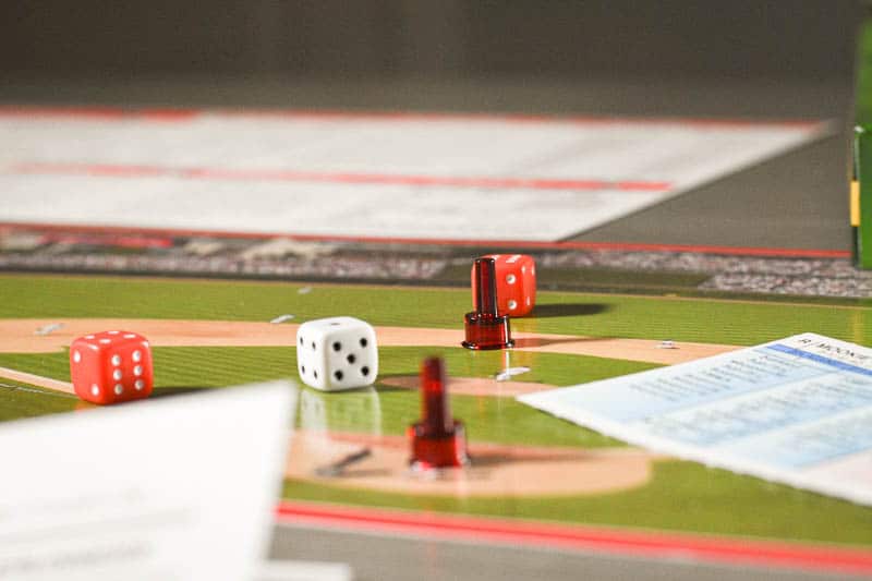 Strat O Matic pieces and dice