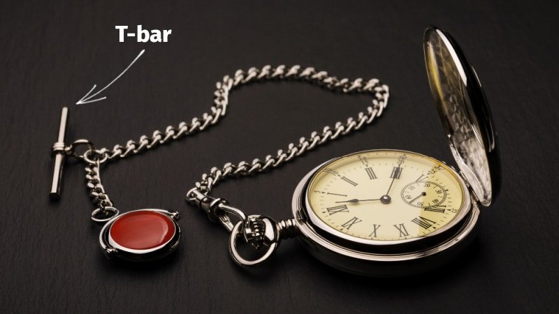 T bar pocket watch diagram