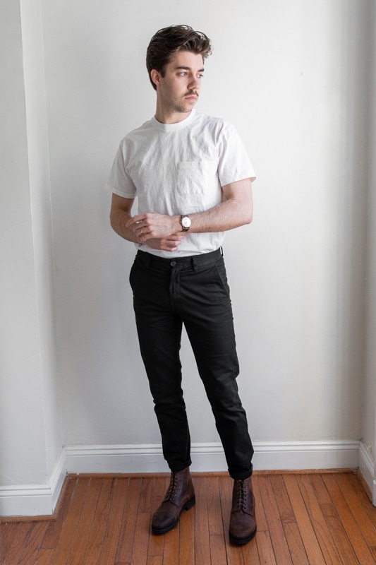 Taft Dragon 3.0 black chinos white tee4